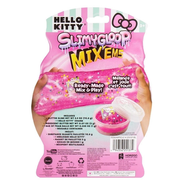 Hello Kitty and Friends Non Toxic Slimygloop Mix'ems Cinnamoroll Rainbow Slime - Picture 4 of 12